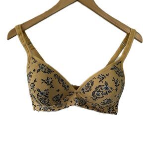 Lucky Brand Victorian Floral Wireless Seamless Comfort Padded Bra 38C